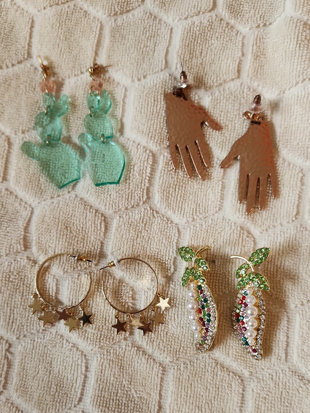 Boho Western Cowgirl 4 Piece Earring Set